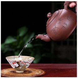 Китайский чайник Исин фиолетовый глиняный чайник уникальный ручной работы
