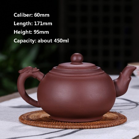 Hiina Yixingi teekann lilla saviga teekann käsitsi valmistatud ainulaadne