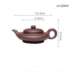 Чайник Yixing Zisha Китайский керамический чайник ручной работы 120 мл Аутентичный чайник из пурпурной глины