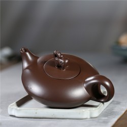 Чайник Yixing Zisha Китайский керамический чайник ручной работы 200 мл Аутентичный чайник из пурпурной глины