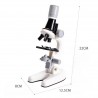 Biologisches Mikroskop für Kinder, Kit Lab, Vergrößerung 100X-400X-1200X, LED