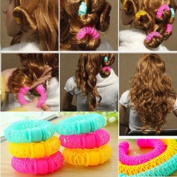 Magic hair curlers,   spiral curls