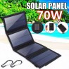 70W Outdoor Foldable Solar Panels Cell 5V USB