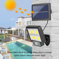 LED Solar Split Seinälamppu 3 Mode Waterproof Motion Sensor lamput