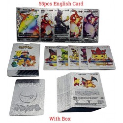 Pokemon Cards Metal Gold Silver Vmax GX