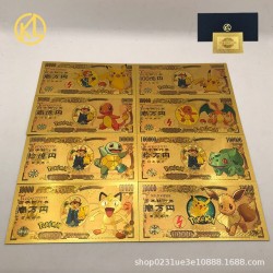 Pokemon Pikachu card classic children's memory collection gold coins