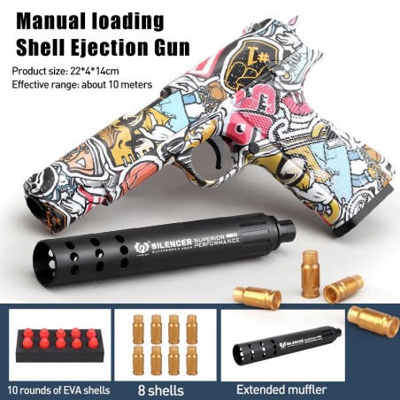 Csnoobs Glock M1911   Pehmeä luoti Lelut Gun Shell Ejection Airsoft Pistol   Sports CS -ammuntaase