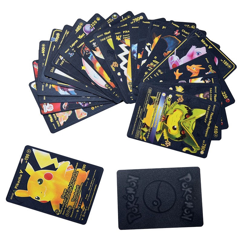 81-10 Pcs Pokemon Cards English Vmax GX Diamond Shining and Colorful Energy  Card German Spanish French Pikachu Card Kids Toys