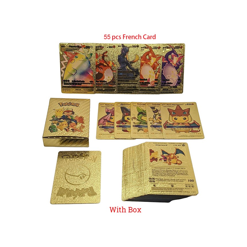 Pokemon Cards   55 English Cards Gold