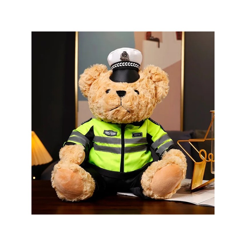 Funny Police Bear Peluche Toys