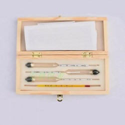 Alcoholmeter (0-40%, 30-70%, 70-100%) Wooden Box