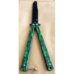 Training knife butterfly, Green Wood Dragon