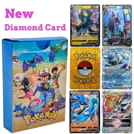 Pokemoni kaardid metallist kullast hõbedast Vmax GX
