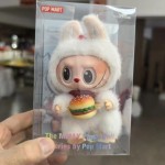 nukk LABUBU plush, armas valge labubu