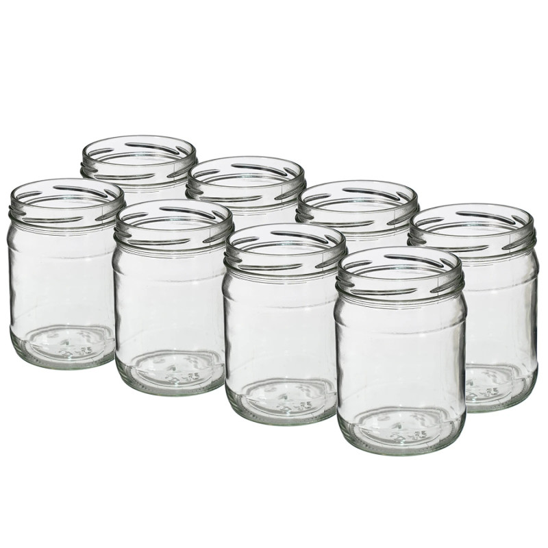 Klaaspurk, 500 ml, 8 tk.diameter 82 mm