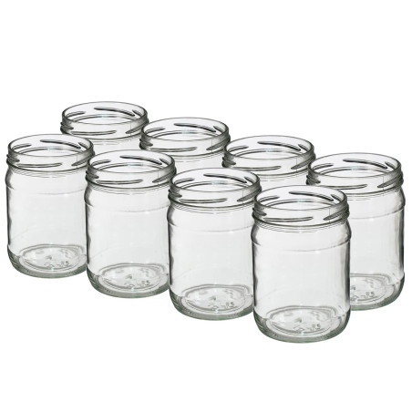 Klaaspurk, 500 ml, 8 tk.diameter 82 mm