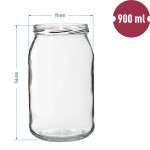 Purgi maht 900 ml, kaanega Ø82/6