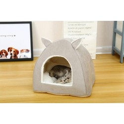 Foldable Cat Bed Self Warming for Indoor Cats Dog House
