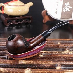 Wooden Pipes for Smoking Briar Wood Bent Type Pipe Carving